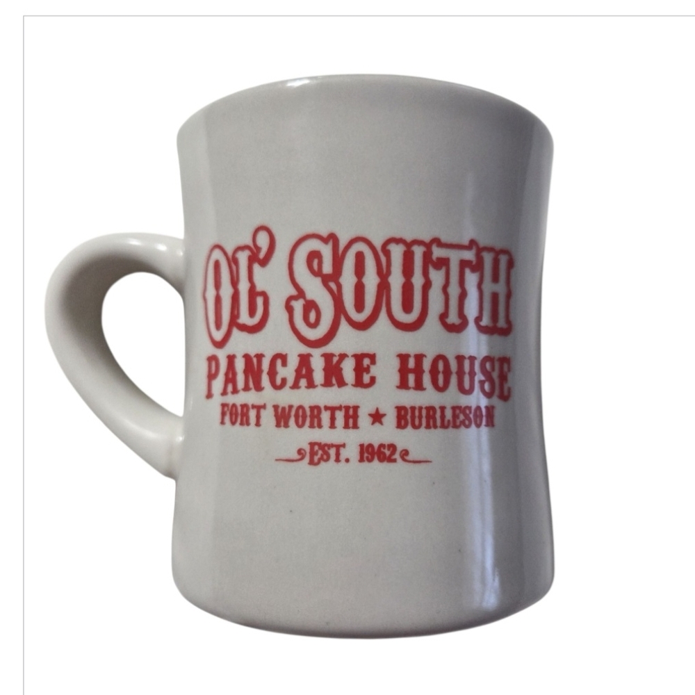 Ol' South Pancake House Fort Worth Texas Red MWare China Diner Style Coffee Mug